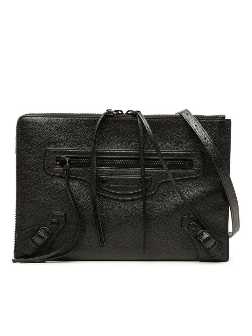 Balenciaga Neo Classic Clutch Shoulder Bag 2-Way Black Leather